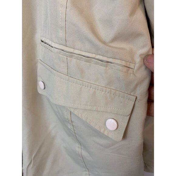 Tudor Court Womens Beige Snap Button Jacket M Lightweight Coat Polyester RA10045 - Picture 8 of 8